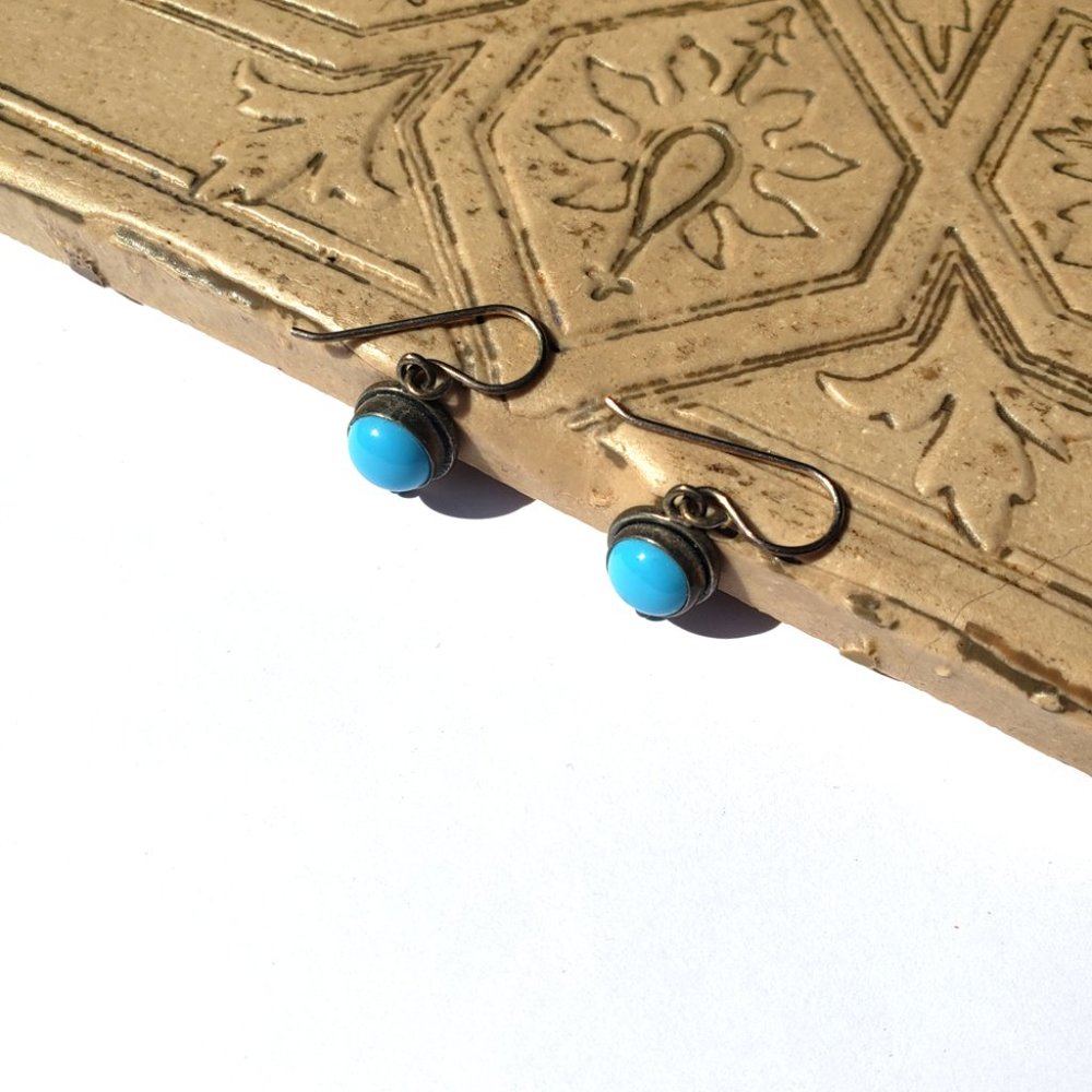 Blue Drop Dangle Earrings